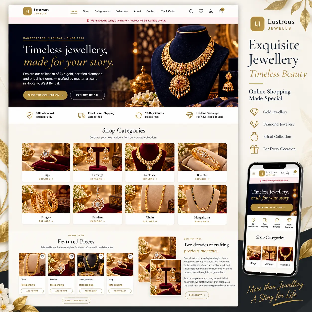 Premium Jewellery E-commerce Website